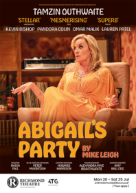 Abigails party tamzin outwaite mike leigh theatre tour nadia fall theatre bath kevin bishop pandora colin omar malik lauren patel paul ferris du fer
