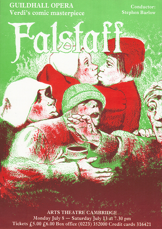 Falstaff verdi opera conductor stephen barlow guildhall school of music and drama london cambridge arts theatre paul ferris du fer