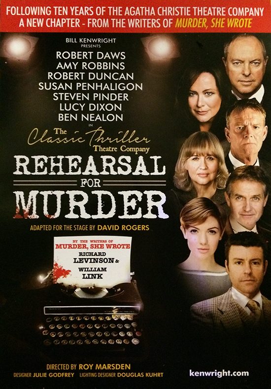 Rehearsal for murder david rogers roy marsden kenwright robert daws amy robbins robert duncan susan penhaligon steven pindertheatre uk tour paul ferris du fer
