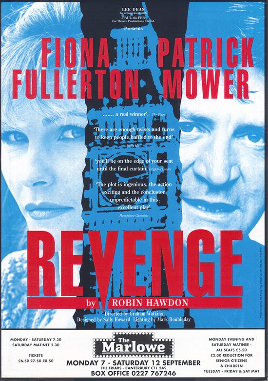 Revenge robin hawdon graham watkins lee dean fiona fullerton patrick mower paul ferris du fer theatre uk tour