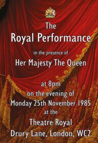 Royal variety performance 1985 theatre royal drury lane london queen elizabath prince phillip paul ferris du fer