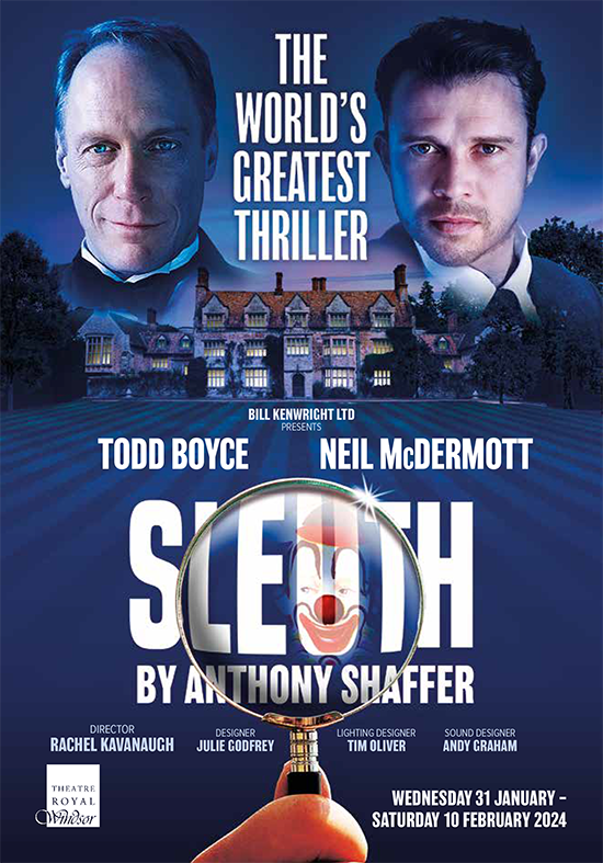 Sleuth anthony shaffer rachel kavanaugh todd boyce neil mcdermott kenwright theatre uk tour paul ferris du fer