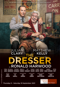 The dresser ronald harwood julian clary matthew kelly terry johnson theatre royal bath everyman cheltenham uk tour paul ferris du fer